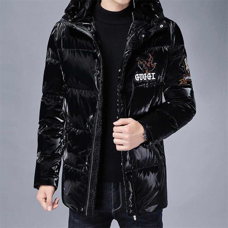 冬季新款羽绒服男中长款外套中年爸爸装厚连帽上衣SFT93858-P295，男装羽绒服，电商B212（原钱塘6029）