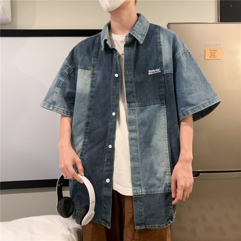 文艺青春流行潮ins潮流衬衫新款百搭标准夏季CM991-P52图片