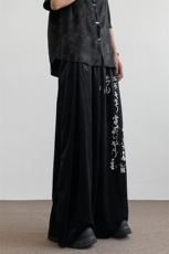 新中式书法裤山本耀司暗黑休闲裤风汉服310A-2BK319P60控78，男装休闲裤，星座310A-2