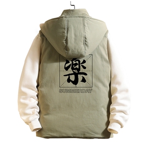 MJ47048-P80 马甲男士大码加厚背心男坎肩男 砖墙图片