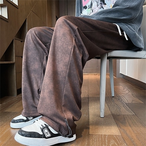 胖胖哥cleanfit休闲裤男秋季美式直筒垂感宽松西裤大码阔腿裤子图片