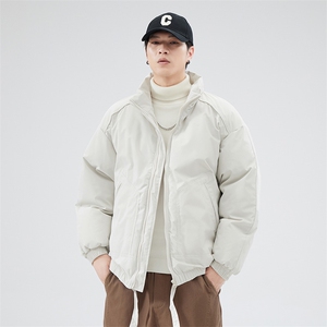 现货冬季美式休闲加厚雪山外套夹克立领纯色三防户外工装棉服图片