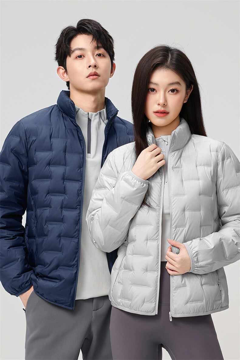 新款90绒子轻薄情侣装羽绒服秋冬男女款立领轻薄羽绒服外套,男装羽绒服,钱塘723