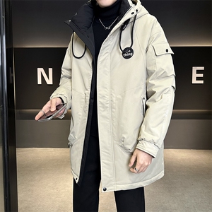 L-5XL8877-P275控券后368标50绒中长款连帽羽绒服男