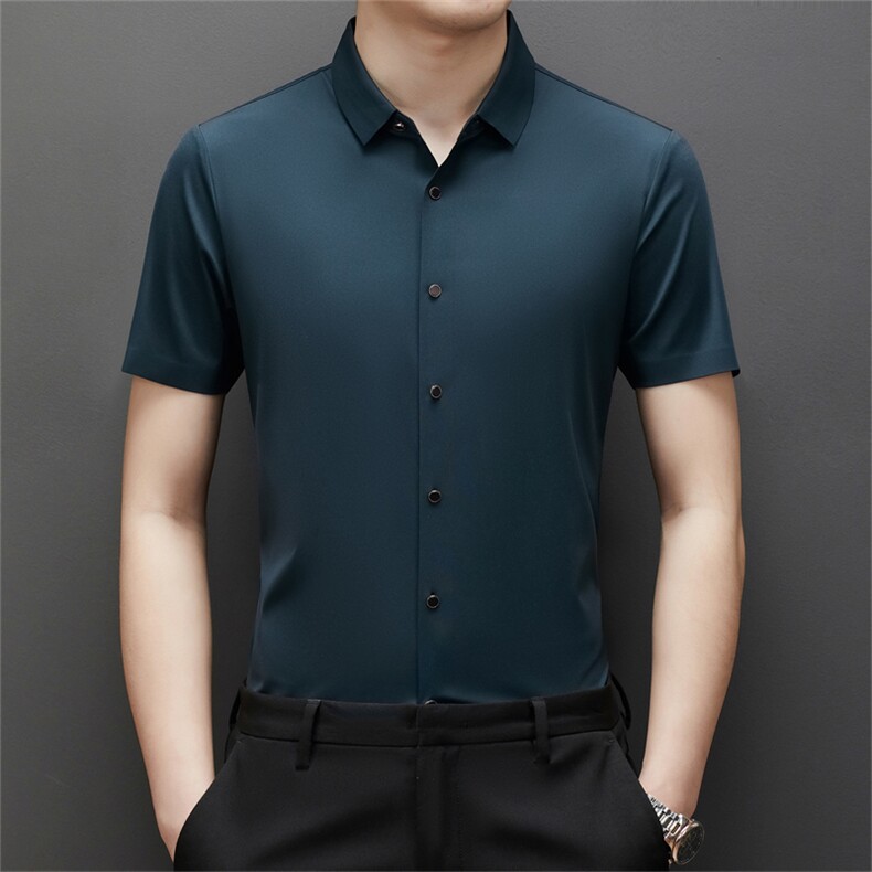 DY2216钱塘2020-3夏季新款高端短袖翻领男中青年休闲衬衫P50,男装衬衫,钱塘207-3
