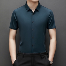 DY2216钱塘2020-3夏季新款高端短袖翻领男中青年休闲衬衫P50，男装衬衫，钱塘207-3