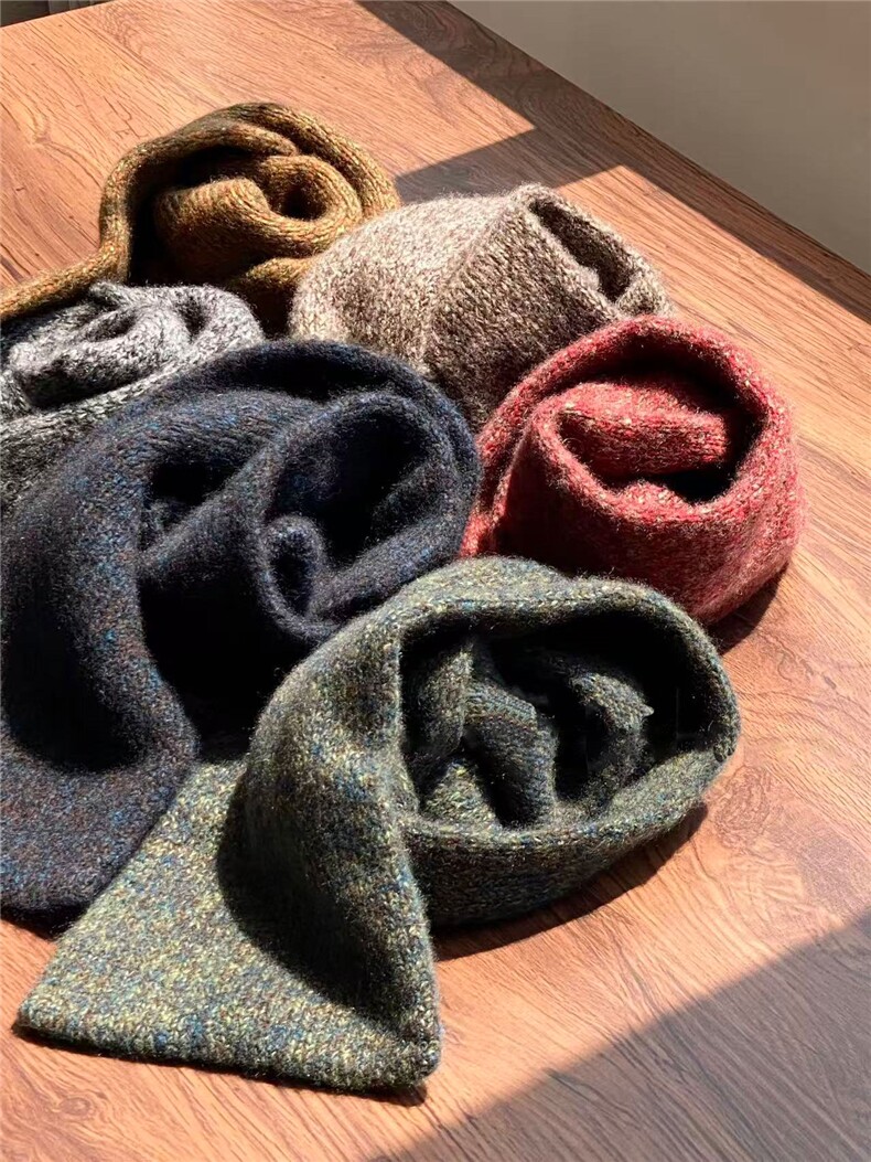 2025年秋季时尚百搭通勤简约休闲厚款羊绒围巾，围巾，萨奥羊绒