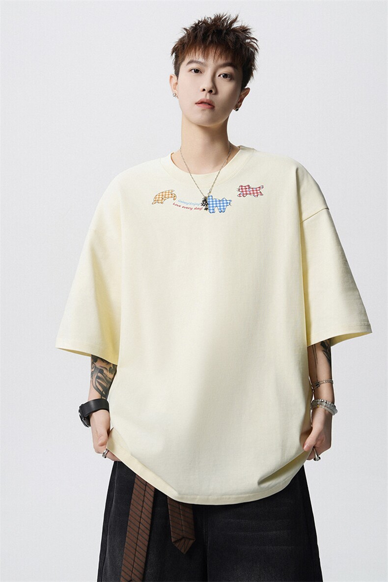 240g美式重磅短袖T恤FSDX270M-5XL特批25无差价控48,男装T恤,电商B219B