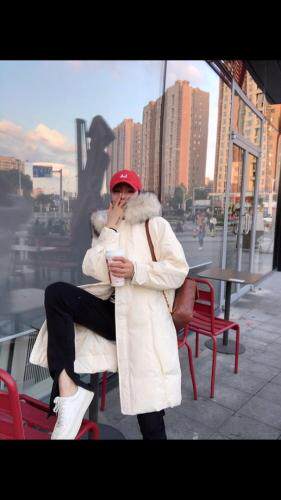 大毛领中长款羽绒服.SML，女装羽绒服，尚映