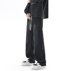 牛仔裤男2026春秋新款美式高街潮牌直筒宽松裤子1001-1-N333-P52，男装牛仔裤，星座1001-1