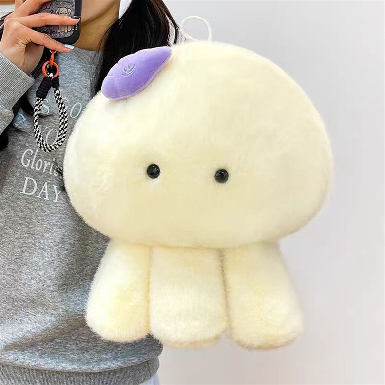 水母玩偶八爪鱼毛绒抱枕，萍恰玩具