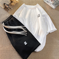 1休闲套装TZ8783P75短袖T恤男DT8781P35短裤男DK8782P40大码M-5XL，男装牛仔裤，星座226-2
