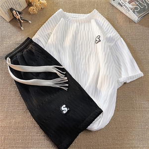 1休闲套装TZ8783P75短袖T恤男DT8781P35短裤男DK8782P40大码M-5XL图片