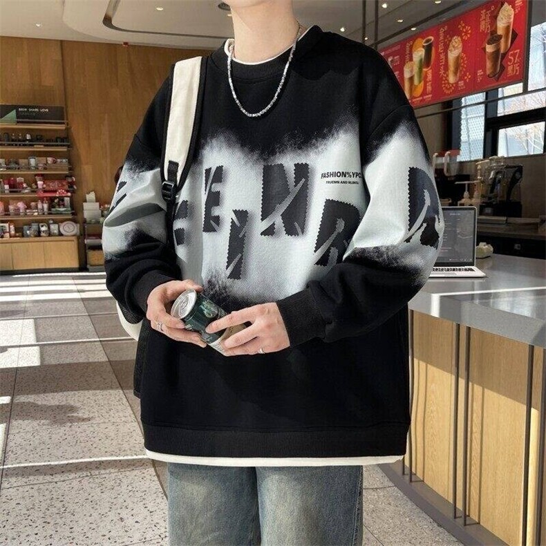 W25208-特P40港风学生青少年外套春秋时尚休闲卫衣男打底衫图片