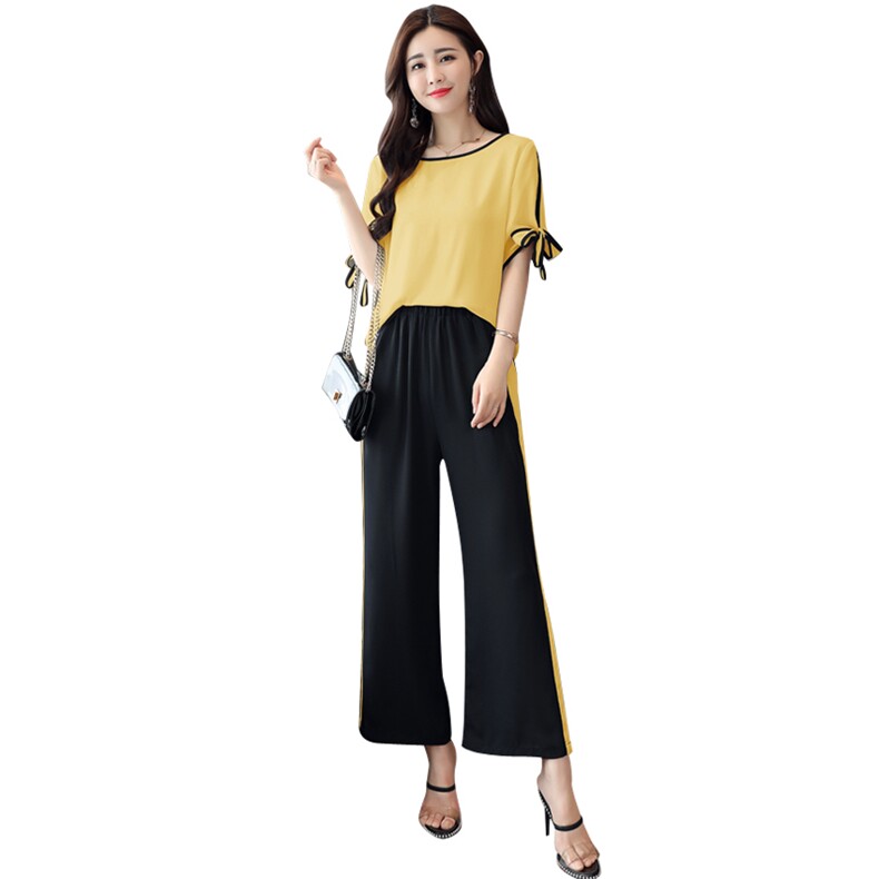 套装/套裙黑色2021年夏季百搭两件套时尚唯美潮流清新简约,女装套装/套裙,瑶迪依秀