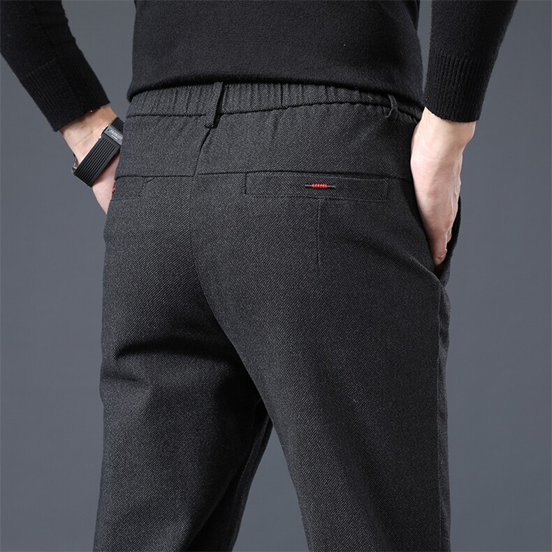 裤子男秋冬季休闲裤修身直筒潮流百搭弹力男士长裤刺绣K8875-P30，男装休闲裤，星座224