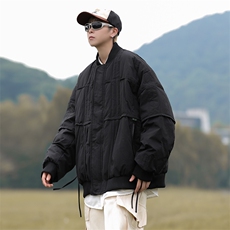 棒球领棉服男短款棉袄日系男生保暖棉衣外套M063-P98，男装棉衣，星座308B-2