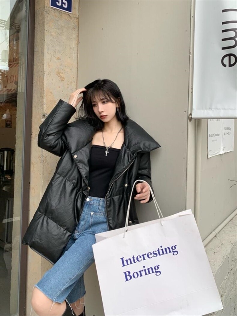 现货冬款环保pu皮羽绒，其它，青菜萝卜