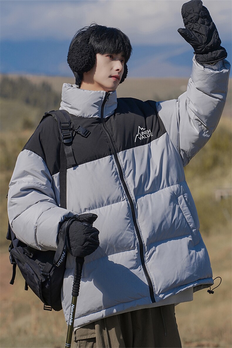 新疆山系冬款字母印花宽松立领休闲棉服A247-MY6255特批85控138,男装棉衣,电商A247