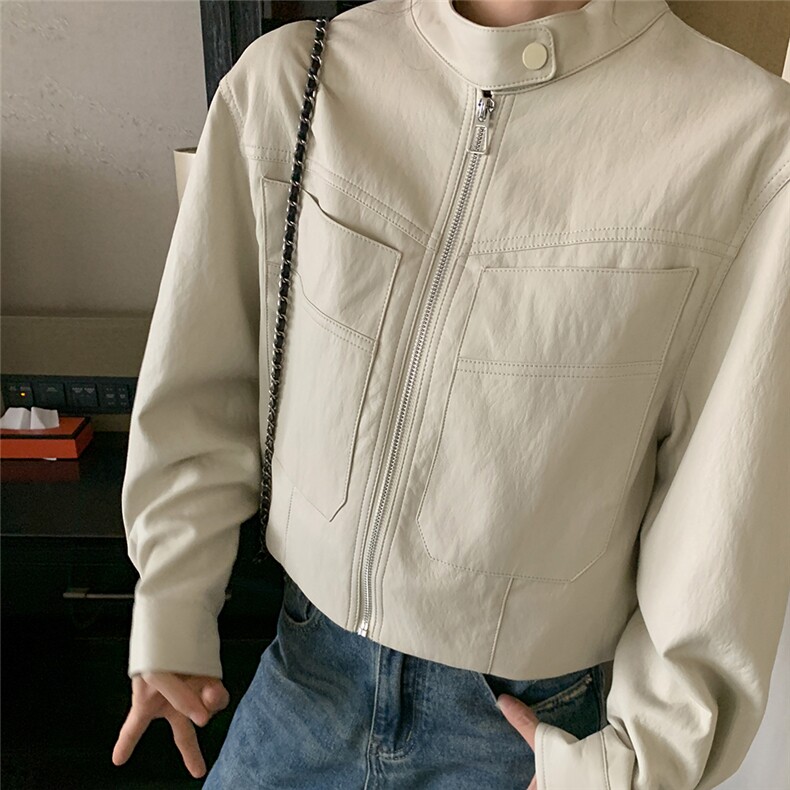 大货-秋款短款软皮皮衣外套2B154-WT606-F145-K218,女装短外套,2B154