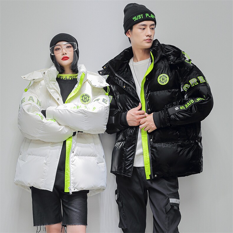 欧美短款连帽时尚修身户外防风韩版冬季羽绒服情侣学生班服团体服,男装羽绒服,星座301D-5(原星座1415）