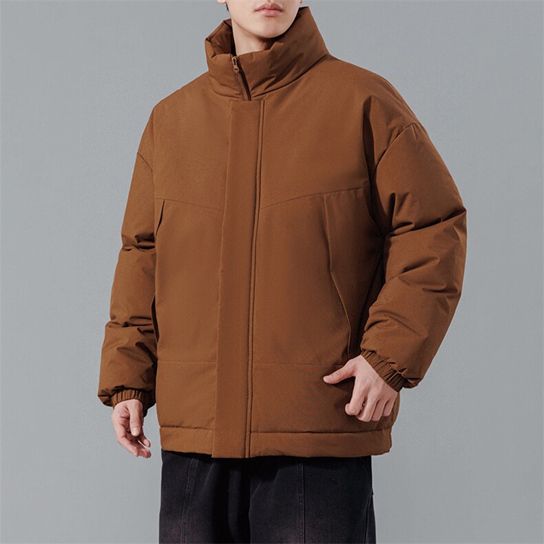现货美式高街休闲夹克冬季立领纯色三防户外工装加厚棉服外套,男装夹克,电商A486