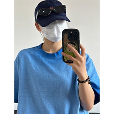 260G重磅纯棉短袖t恤男士夏季复古水洗做旧TX95-P35，男装T恤，星座301C-5