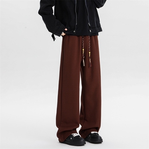 8XL-M加绒雪尼尔裤子秋冬麦穗纹卫裤潮牌直筒休闲长裤KZ1938/P58图片