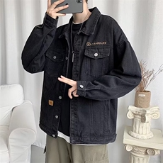 牛仔外套炸街上衣韩版潮流休闲棒球服夹克男装J101，男装夹克，星座1116A-1（原606A）