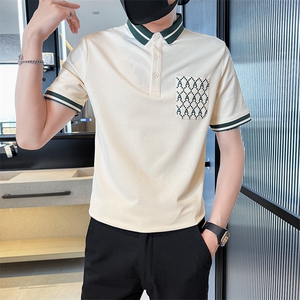 主推款2025夏季T恤翻领Polo衫新款潮流时尚翻领口袋设计T0288-P48图片