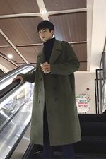 2020冬款呢大衣加长双排扣呢风衣男款拉风呢衣男外套冬装D501P135，男装毛呢大衣，星座312B-1