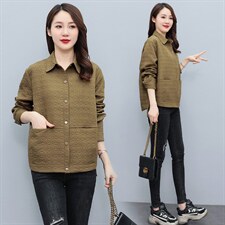 加厚韩版短款外套2022秋季新款时尚休闲上衣，女装短外套，素月