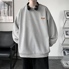 华夫格卫衣圆领卫衣男大码长袖t恤男外套HW76350-P30，男装卫衣，电商A040
