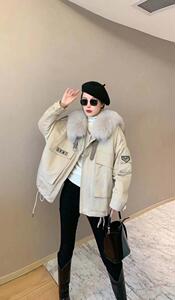 ZHG8117欧版狐毛海军领獭兔毛内胆皮草派克服图片