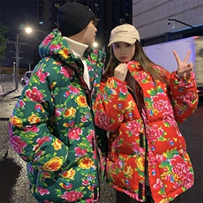 DH251连帽棉衣外套东北大花棉服新中式团队表演出汉服棉袄保暖潮，男装棉衣，星座115A(原星座507）