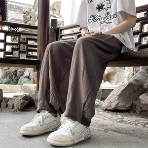 8XL-M风亚麻裤男宽松棉麻裤子大码阔腿裤灯笼裤新中式K965P30
