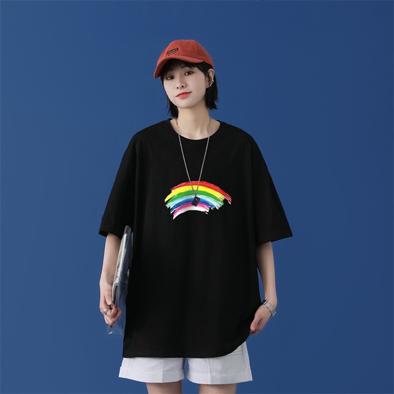 T1684P25@中性风夏装新款简单字母印花宽松版圆领短袖T恤,男装T恤,星座510A-1