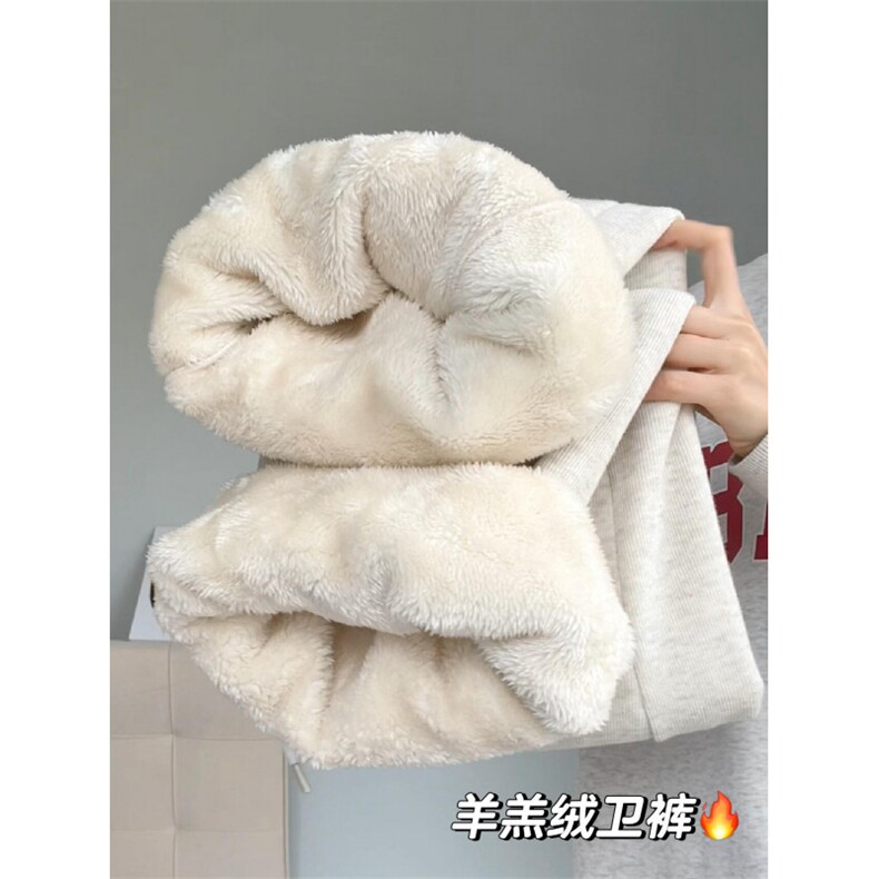 AA1707 P60东北零下40度裤子男保暖加绒羊羔绒卫裤图片