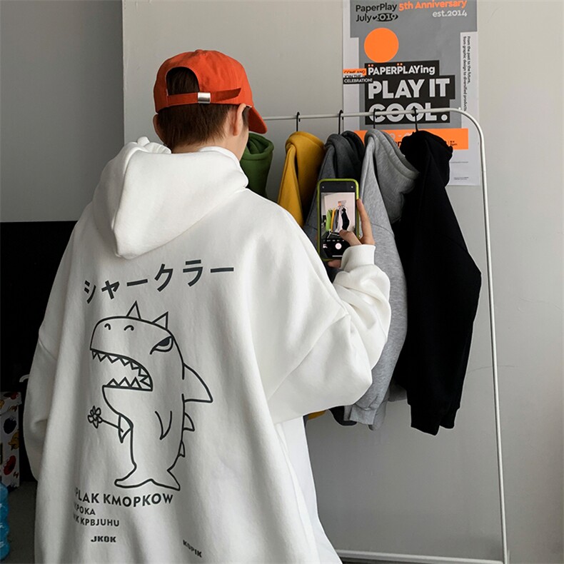 WY2092-P35加绒款-P40纯棉连帽卫衣男大码运动帽衫宽松薄外套男,男装卫衣,电商A040