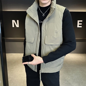 标男士潮牌羽绒马甲 保暖羽绒服刺绣坎肩背心MJ01-P145图片