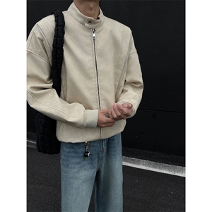 高品质 设计感pu皮结构夹克外套男 CP96-特p75图片