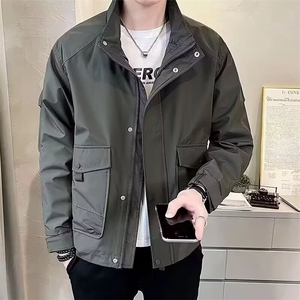 网图现货秋款立领男工装横条防水双层内里潮流外套夹克RT810-P68图片