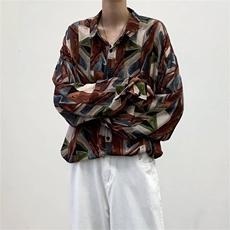 C164-P28新款潮潮流青春流行男慵懒衬衫宽松型长袖，男装衬衫，电商B323A