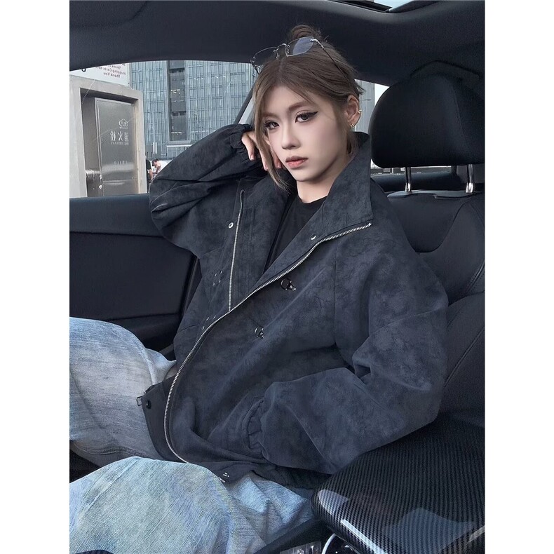 026秋冬季cleanfit扎染新中式休闲情侣外套百搭冲锋衣时尚潮夹克,男装夹克,四季星座505