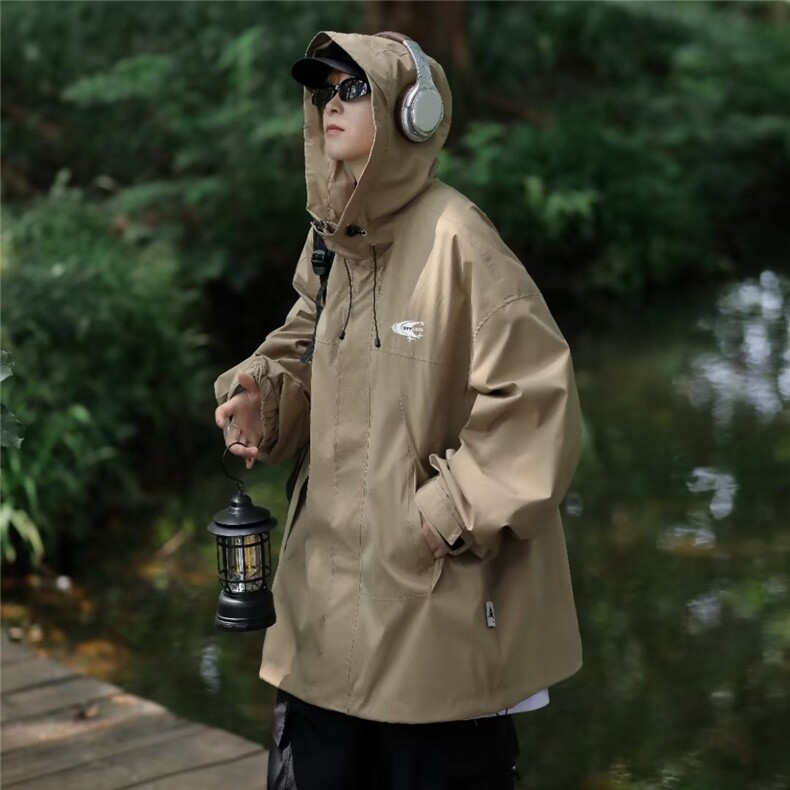 2024冲锋衣外套男春秋潮牌户外机能工装男生风衣夹克W5291-P65,男装夹克,星座412-2
