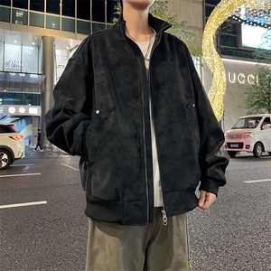 数据款棒球领飞行夹克雾感夹克街头教练翻领外套26183 P60图片