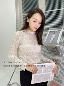 Tutucolor秋季新款HV-55201超仙欧货蕾丝打底衫图片