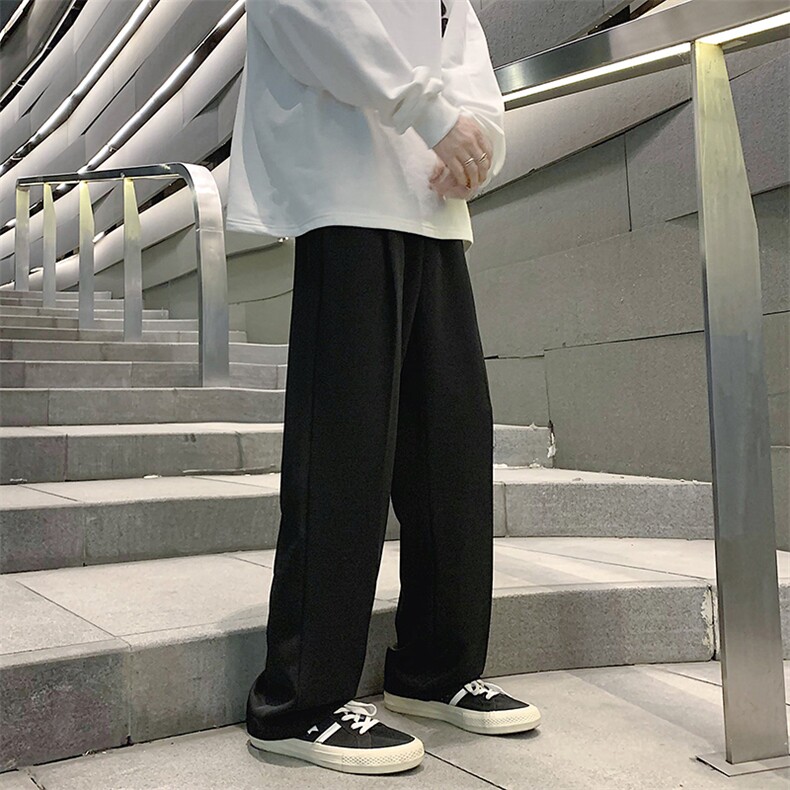 港风高品质大码直筒休闲裤小西裤长裤拖地裤A014-DY2108-P50,男装西裤,电商A014