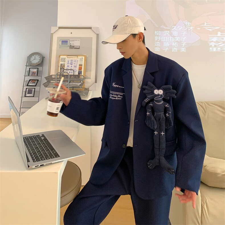 【2025秋冬】送玩偶一套货号2155西装货号2155Y西裤货号2155K,男装西服套装,星座112A