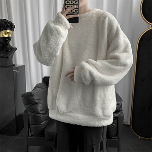 羊羔毛保暖毛衣宽松秋冬季上衣服潮流加绒加厚卫衣ins潮 M031-P42图片